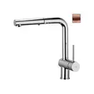 Змішувач для кухні Paffoni Light, з висувним зливом, Brushed Copper (LIG285RMSP-MET)
