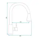 Смеситель для кухни REA CROSS BLACK черный (REA-B5309)