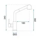 Смеситель для кухни REA TROY NIKIEL BRUSHED (REA-B6301)