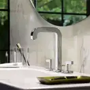 Змішувач для умивальника Axor Citterio 170/140 на 3 отвори, з донним клапаном, поліроване золото (39135990)