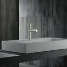Змішувач для умивальника Axor Uno 110 Select, stainless steel optic (45010800)