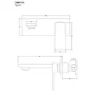 Смеситель для раковины (умывальника) скрытого монтажа Corsan TRINO BLACK MATT (CMB7115BL)