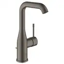 Змішувач для умивальника Grohe Essence New L-Size з донним клапаном, brushed hard graphite (24174AL1)