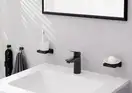 Смеситель для раковины 100 Hansgrohe Logis (цвет - чёрный матовый), без донного клапана 71101670