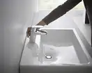 Смеситель для раковины 70 Hansgrohe Logis (цвет - хром), с металлическим сливным гарнитуром 71170000