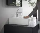 Смеситель для раковины 100 Hansgrohe Logis (цвет - хром), с металлическим сливным гарнитуром 71171000
