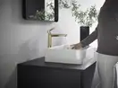 Смеситель для раковины высокий Hansgrohe Talis E (цвет - шлифованная бронза), без донного клапана 71717140