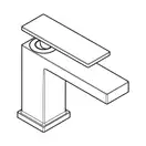 Кран для раковини тільки для холодної води 80 EcoSmart+ Hansgrohe Tecturis E (колір - шліфована бронза) 73013140