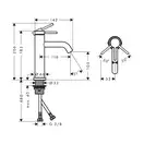 HANSGROHE Tecturis S Змішувач для раковини, бронза (73311140)
