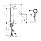 Hansgrohe Tecturis S Змішувач для раковини, матова бронза (73312140)