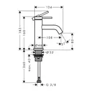 Кран для раковины, только для холодной воды 80 EcoSmart+ Hansgrohe Tecturis S (цвет - шлифованная бронза) 73313140