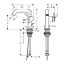 HANSGROHE Tecturis S 110 Змішувач для раковини, хром (73323000)