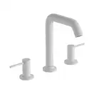 Смеситель для раковины 150 Hansgrohe Tecturis S (цвет - белый матовый), с донным клапаном push-open 73330700