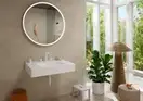 Смеситель для раковины 150 Hansgrohe Tecturis S (цвет - белый матовый), с донным клапаном push-open 73330700