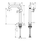 Смеситель для раковины высокий 240 Fine CoolStart Hansgrohe Tecturis S (цвет - белый матовый), с донным клапаном push-open 73370700