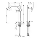Hansgrohe Tecturis S Змішувач для раковини високий, матова бронза (73372140)