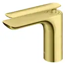 Смеситель для раковины (умывальника) KOHLMAN EXPERIENCE BRUSHED GOLD низкий (QB100EGDB)