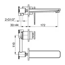 Kohlman WEXPO CHROME Змішувач для раковини, хром (QW180W)
