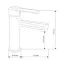 Смеситель для раковины MEXEN SABRE WHITE низкий (MEX-72100-20)