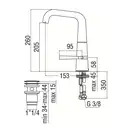 LK00118/2CR Змішувач для умивальника з дон клапаном хром Nobili ІТАЛІЯ (LK00118/2CR)