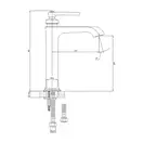 смеситель для умывальника Omnires Armance antique copper, высокий (AM5212ORB)