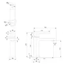 змішувач для умивальника Omnires Baretti black mat (BA7810BL) (SN7310CR)