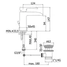 Смеситель для раковины Paffoni Level (цвет - хром), с донным клапаном Clic-Clac (LES061KCR)