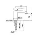 Смеситель для раковины Paffoni Level (цвет - хром), без донного клапана (LES071CR)