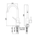 Змішувач для умивальника Paffoni Light без донного клапана, Brushed Black Nickel (LIG078NKNSP)