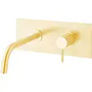 Змішувач для умивальника Paffoni Light, настінний, вилив 24.8 см, HoneyGold (LIG106HG)