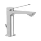 Смеситель для раковины Paffoni Tilt (цвет - сталь), с донным клапаном (TI075ST)