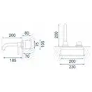 Смеситель для раковины (умывальника) REA LUNGO LONG CHROM + BOX хром скрытого монтажа (REA-B0369)