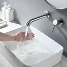 Смеситель для раковины (умывальника) REA LUNGO LONG CHROM + BOX хром скрытого монтажа (REA-B0369)