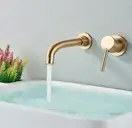 Смеситель для раковины (умывальника) REA LUNGO LONG BRUSHED GOLD + BOX скрытого монтажа (REA-B4109)