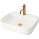 Смеситель для раковины (умывальника) REA LUNGO ROSE GOLD LOW розовое золото низкий (REA-B4500)