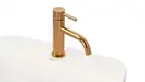 Смеситель для раковины (умывальника) REA LUNGO ROSE GOLD LOW розовое золото низкий (REA-B4500)