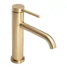 Смеситель для раковины (умывальника) REA CLIF BRUSHED GOLD золотой матовый низкий (REA-B5323)