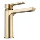 Смеситель для раковины (умывальника) REA  ARGUS BRUSHED GOLD золотой матовый низкий (REA-B6410)