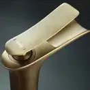 Смеситель для раковины (умывальника) REA LAGUNA ANTIQUE BRUSHED GOLD высокий (REA-B8120)