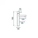 Rea TESS LIGHT GOLD Смеситель для раковины, золотой (REA-B8865)