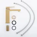 Змішувач для раковини (умивальника) Yoka GAPPO 24 GOLD золотий низький (BU.GAPPO 24 GLD)
