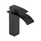 Смеситель для раковины (умывальника) Yoka NIAGARA 24 BLACK черный низкий (BU.NIAGARA 24-BLK)