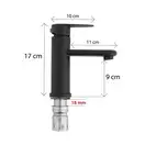 Смеситель для раковины (умывальника) Yoka SENA 24 BLACK черный низкий (BU.SENA-24-BLK)