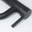 Змішувач для раковины (умивальника) Yoka SPA 24 BLACK черный низький (BU.SPA 24 BLK)