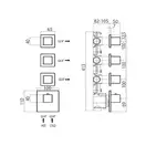 Термостат для ванни настінний Bossini Rectangular (колір - хром) Z033205 030