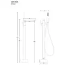 Смеситель для ванны CORSAN ANGO CHROME хром напольный (CMB3020CH)