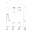 Смеситель для ванны CORSAN TRINO BLACK MATT на борт ванны (CMB7142BL)