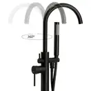 Змішувач для ванни Corsan LUGO BLACK MATT чорний підлоговий (CMM35BL)