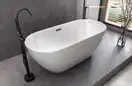 Змішувач для ванни Corsan LUGO BLACK MATT чорний підлоговий (CMM35BL)