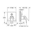 Смеситель для ванны с переключатилем на 3 положения Grohe Eurocube (цвет - тёмный графит, матовый) (24094AL0) фото 4 Aquada.com.ua